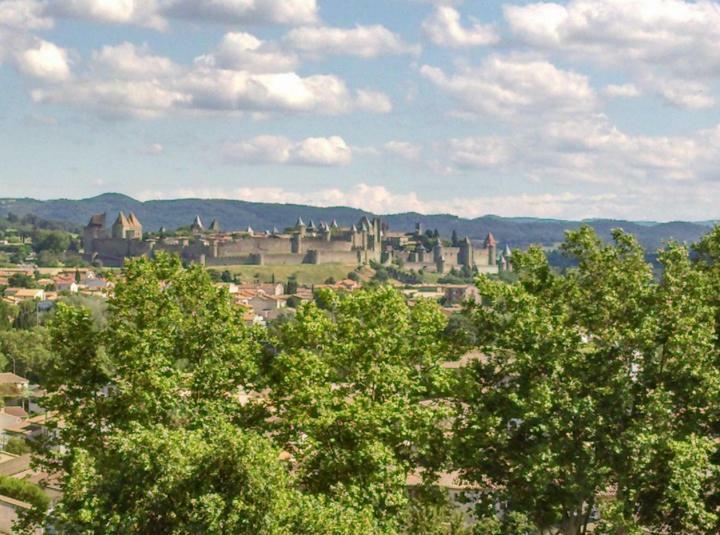Gîte avec vue imprenable sur la Cité Carcasona Exterior foto